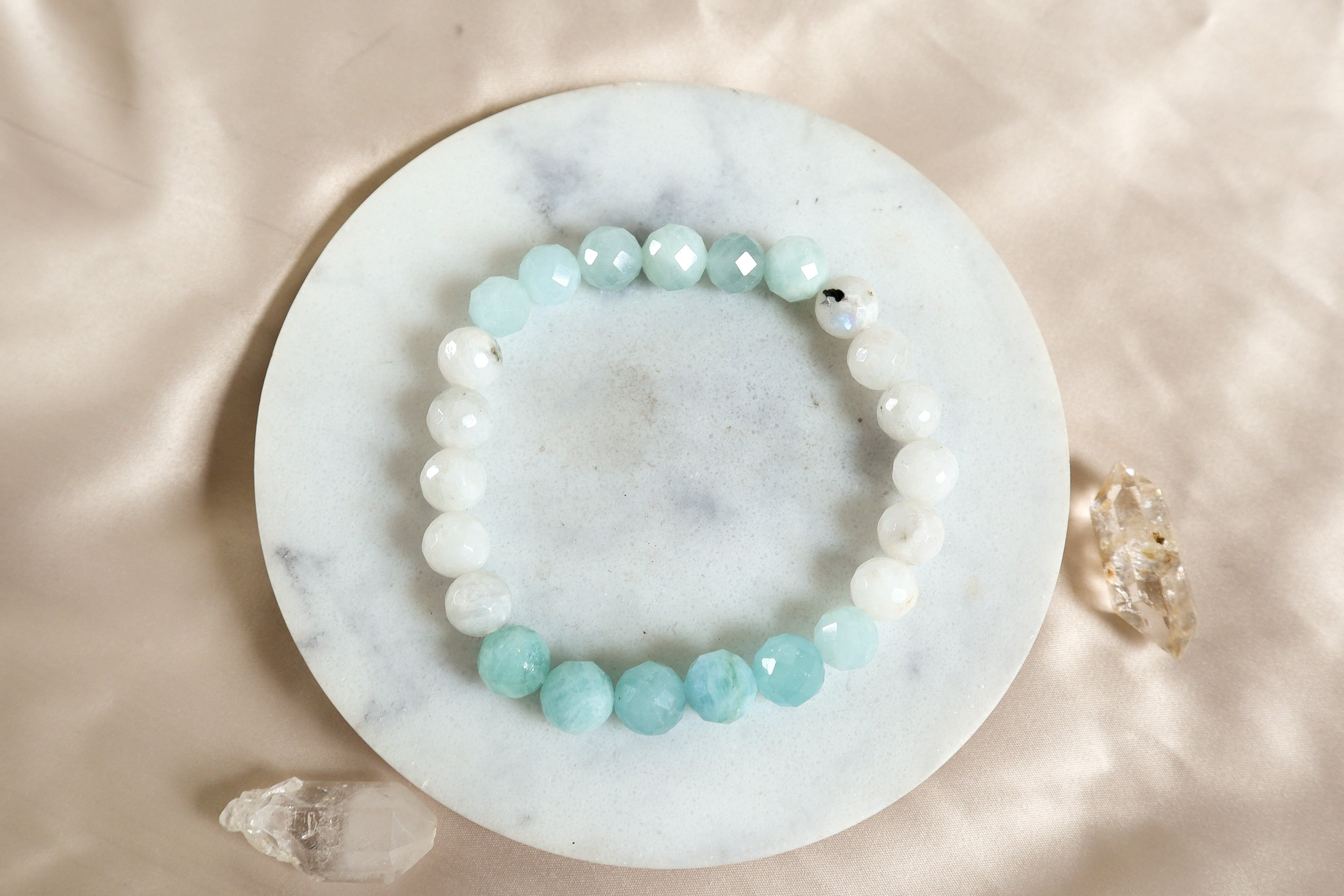 Aquamarine + Moonstone Bracelet