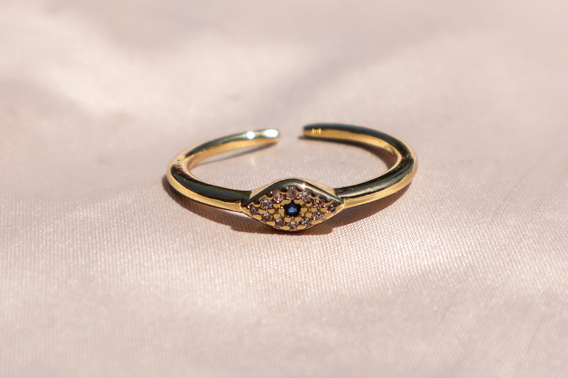 Petite Evil Eye Gold Filled Ring
