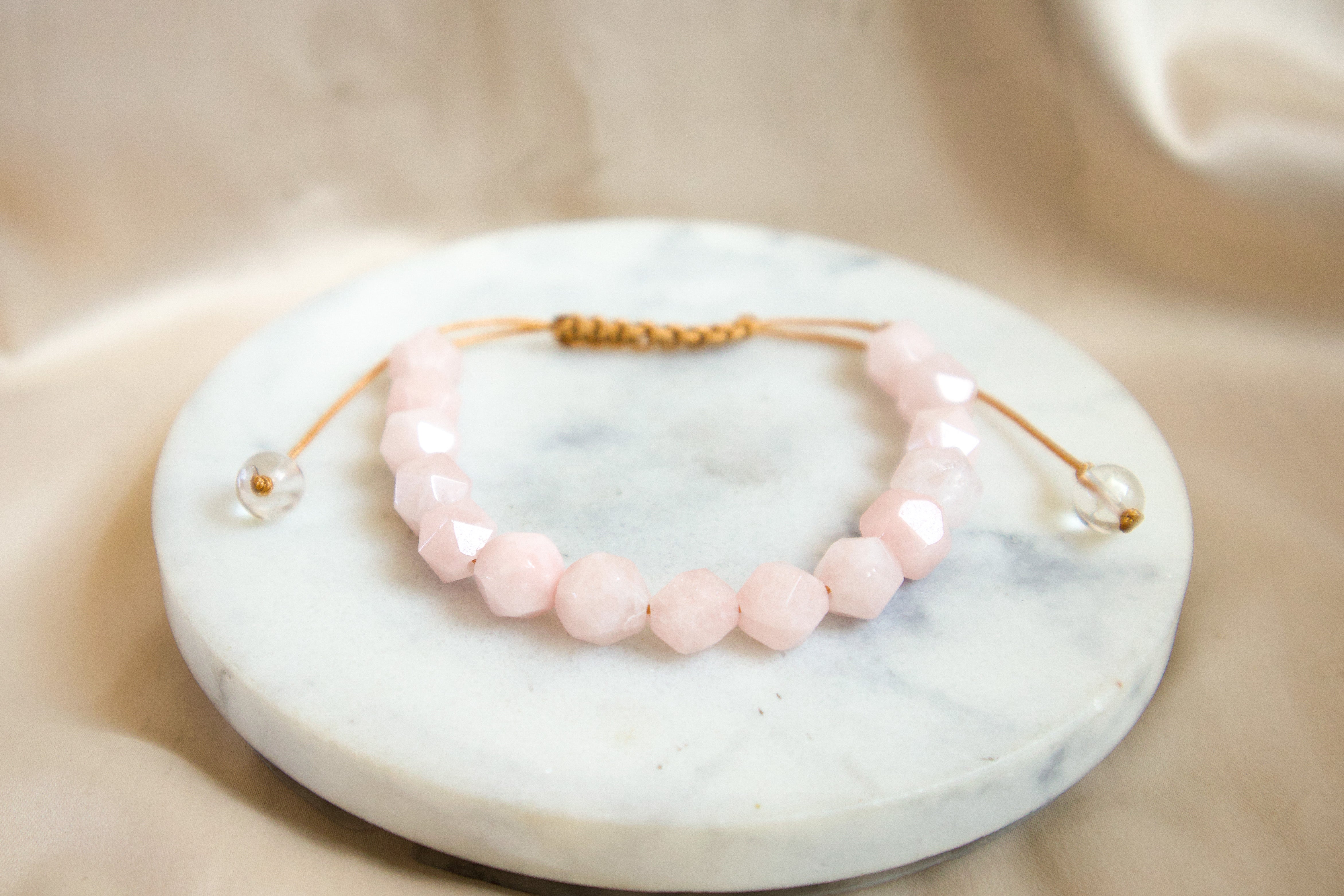 Pink Morganite Adjustable Bracelet