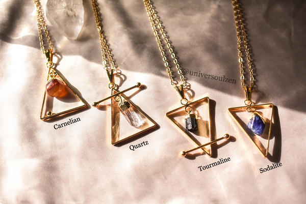 Crystal Elements Necklace 14k Gold Filled