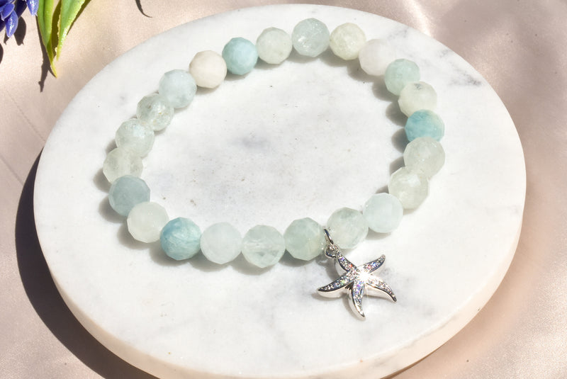 Aquamarine Starfish Bracelet