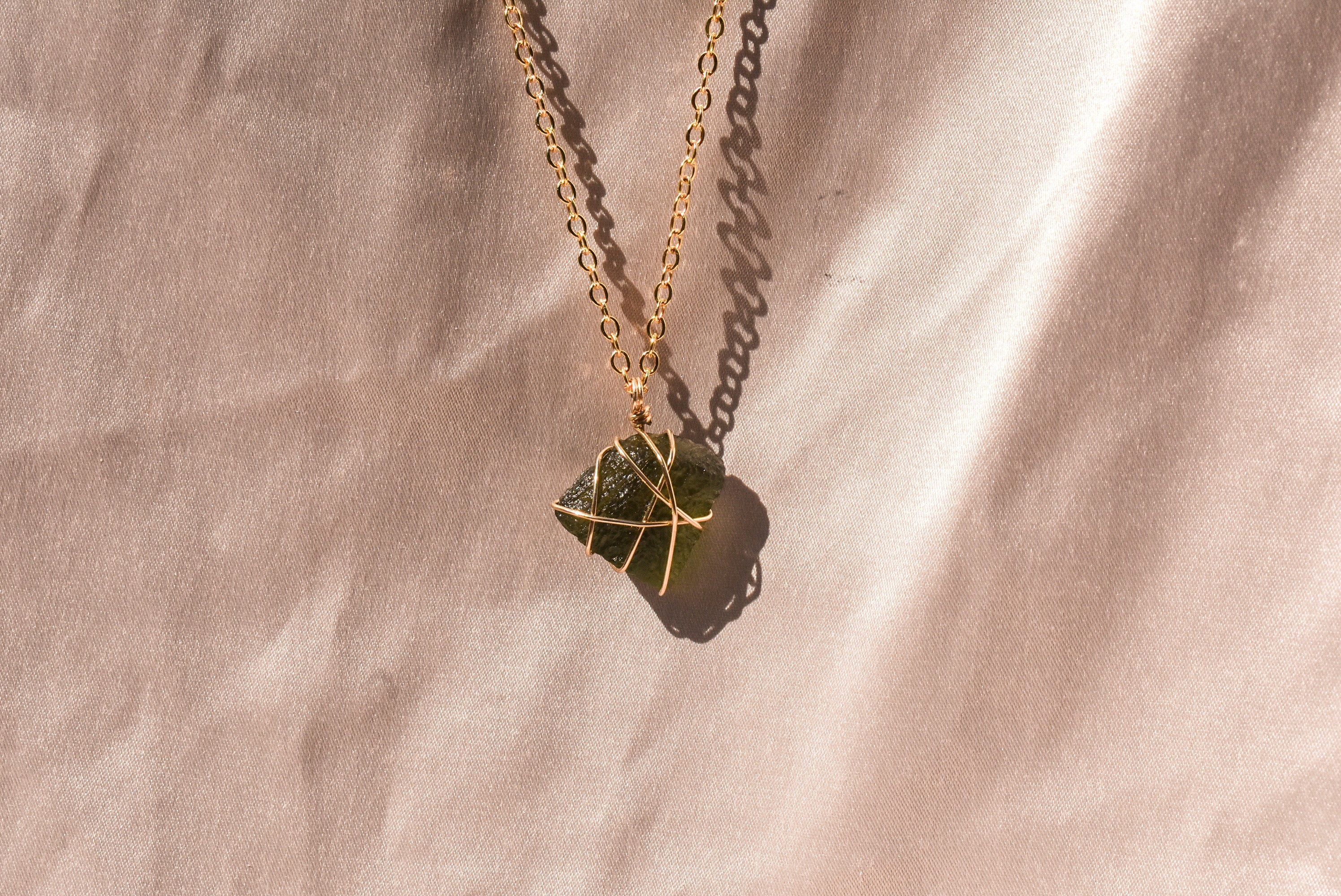 Moldavite Gold Filled Necklace