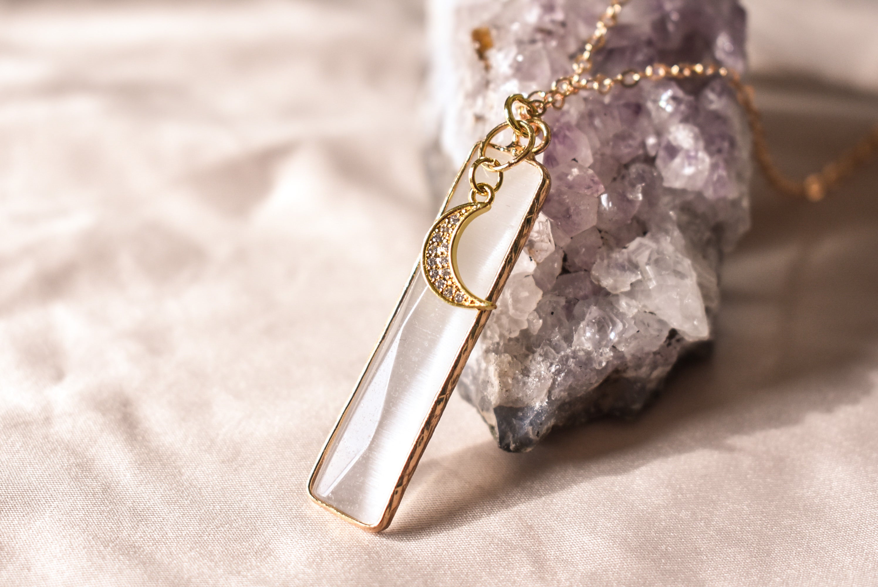 Cat Eye Protection Necklace 14k Gold Filled
