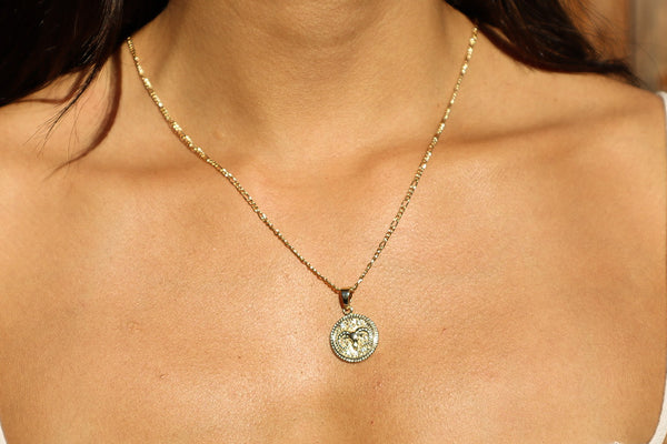 Gold Filled Zodiac Charm Necklace
