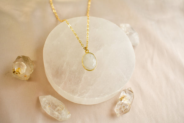 Rainbow Moonstone 14k Gold Filled Necklace